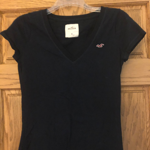 Hollister V Neck Tee, Dark Navy, Medium - Picture 1 of 3